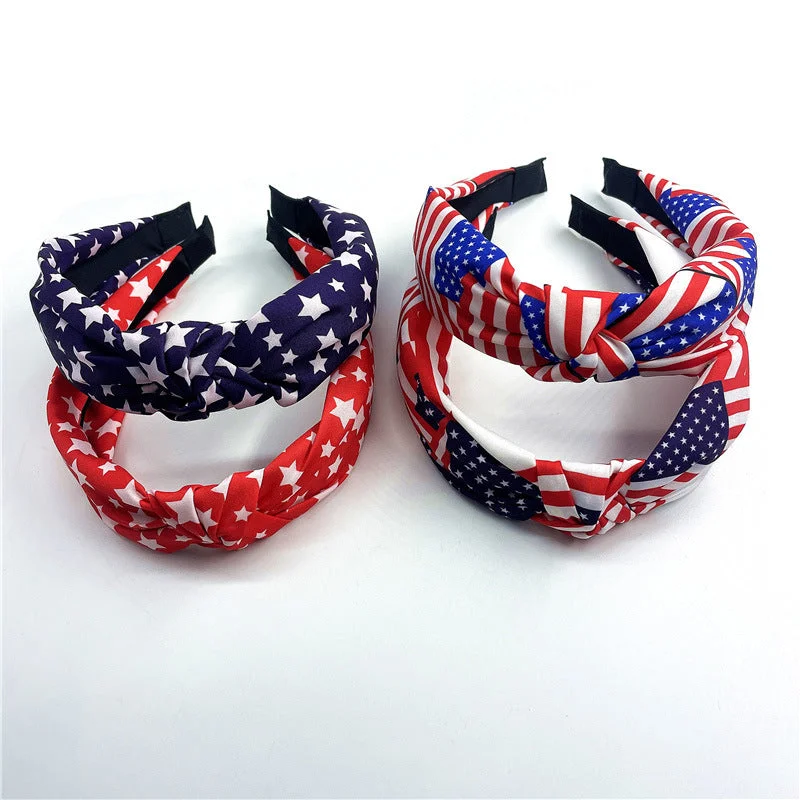 Wholesale New American Flag Independence Day Headband Fabric Knotted Creative Headband