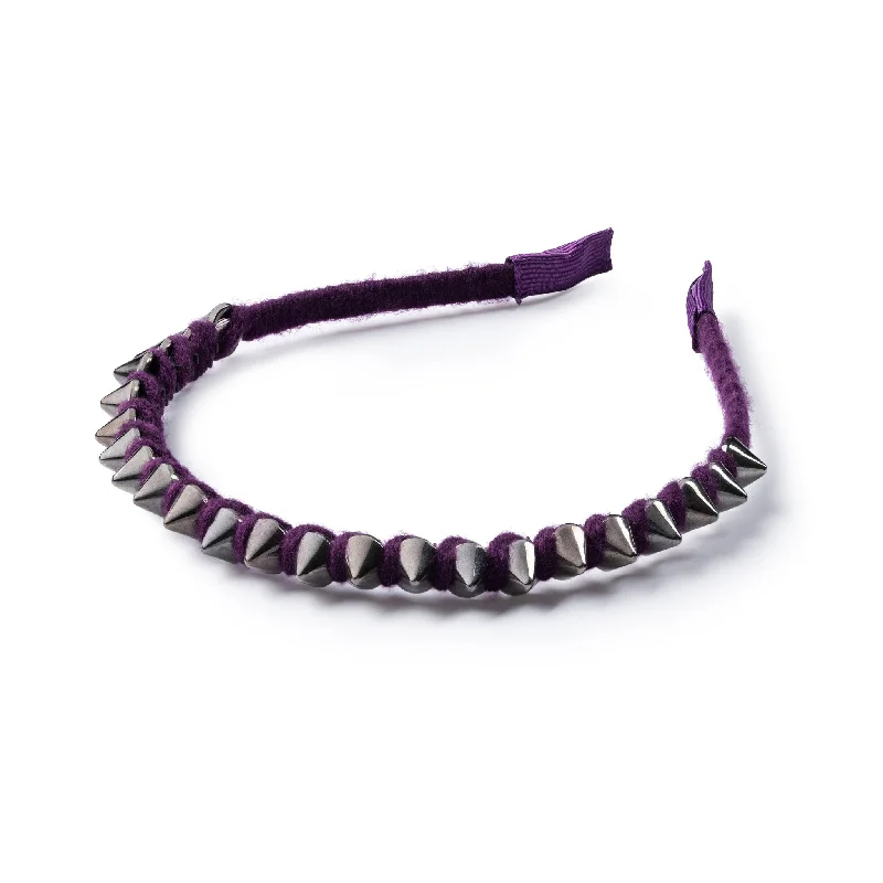 Halo Luxe Hazel Knit Rivet Headband - Plum