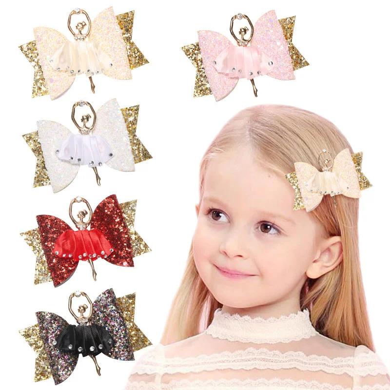 Wholesale Ballet Girl Glitter Rhinestone Hair Clips