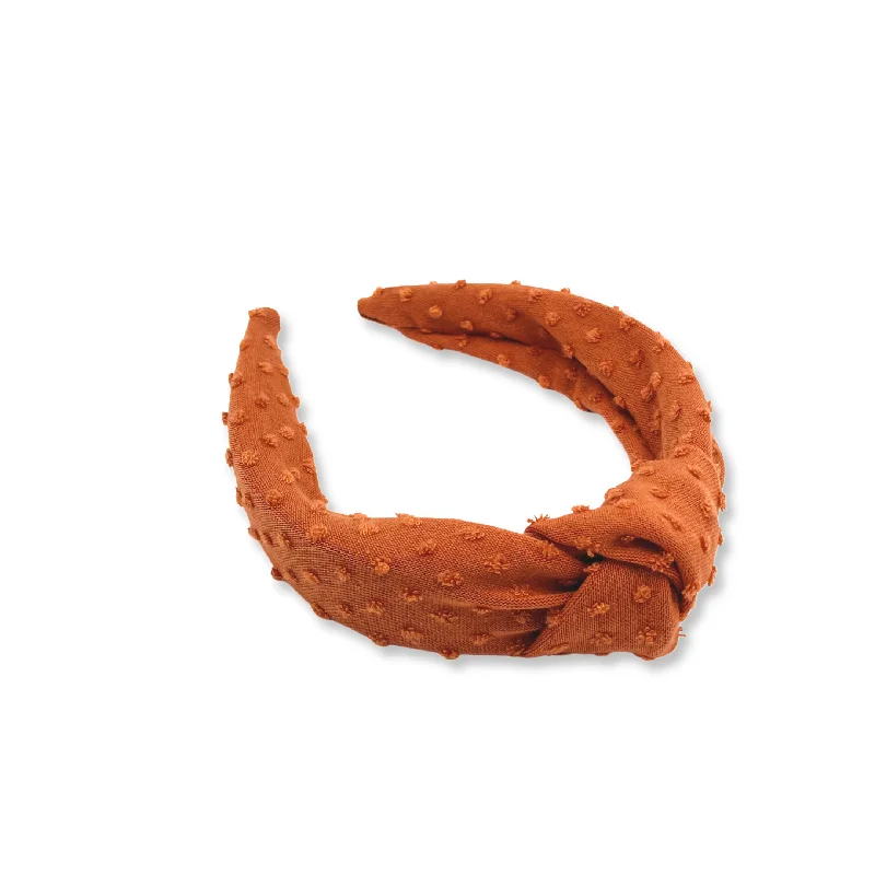 Pumpkin Spice Orange Dotted Hard Headband