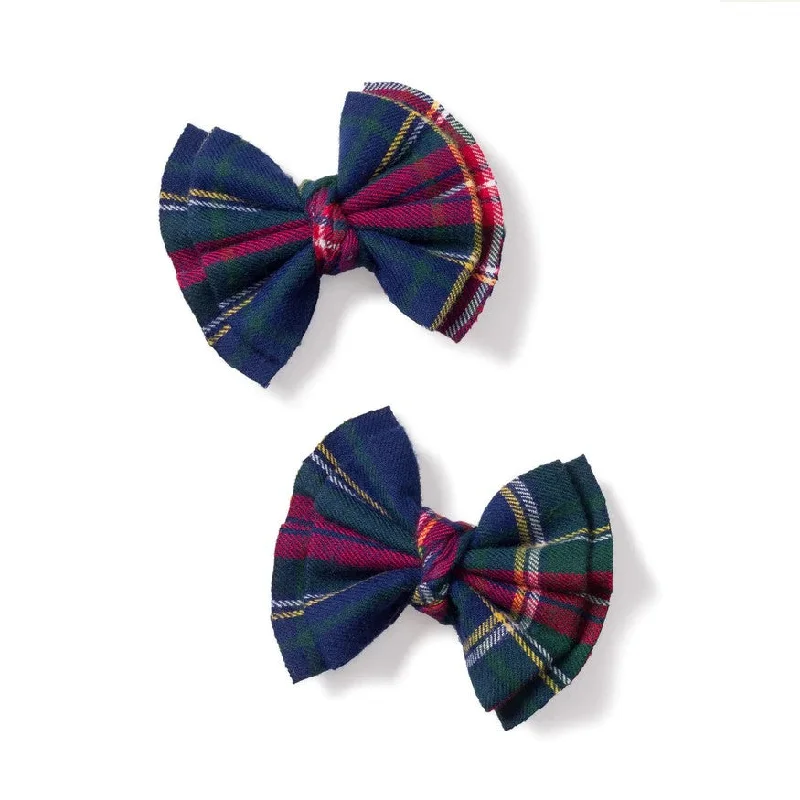 Windsor Tartan Hair Bows 2 Pack