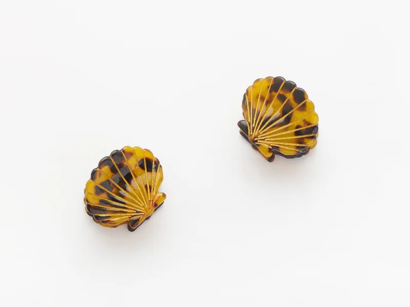 Ursula Shell Clips in Tortoiseshell