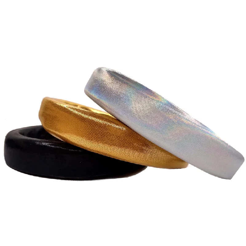 Glossy Metallic Padded Headbands