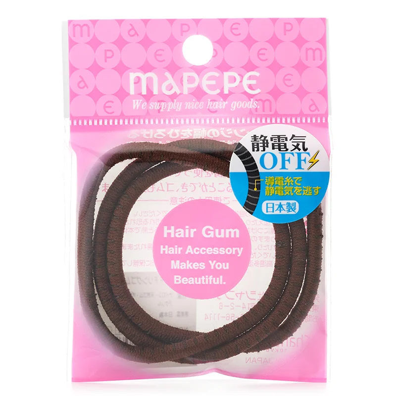 Mapepe Hair Tie Antistatic 3pcs Brown