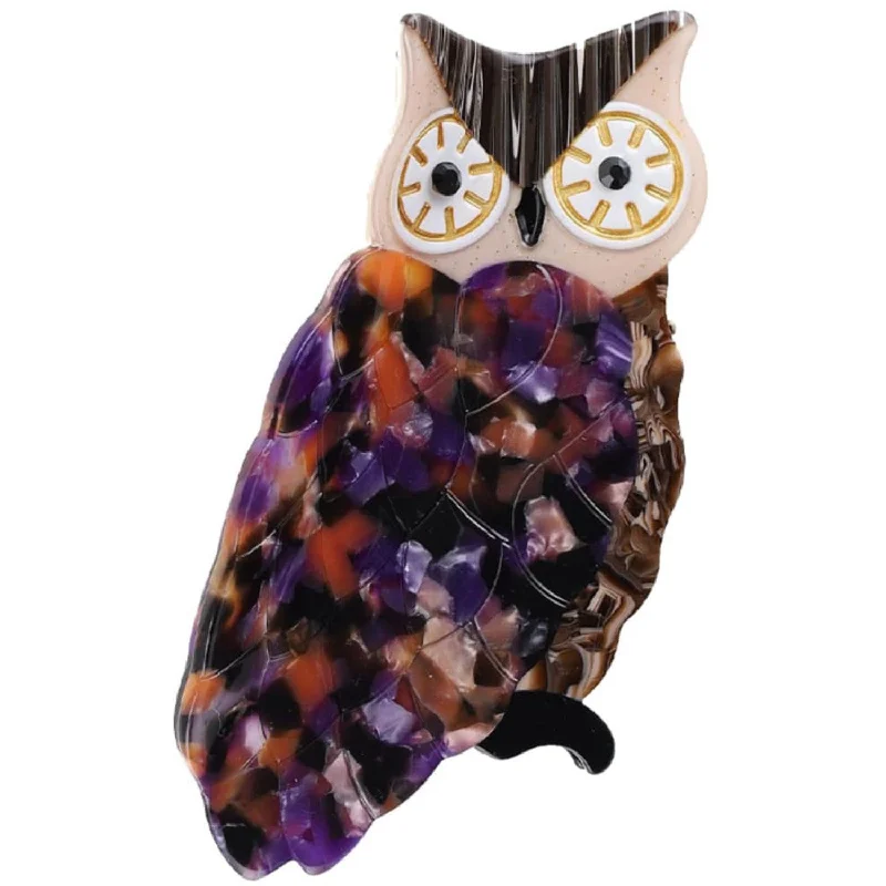 Bow's by Stær Owl Hair Clip - Purple/Black