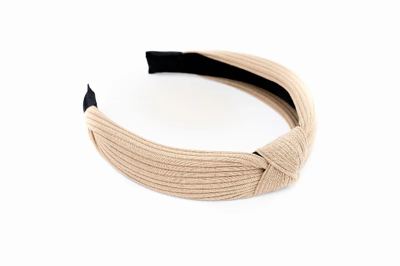 Tan Ribbed Headband