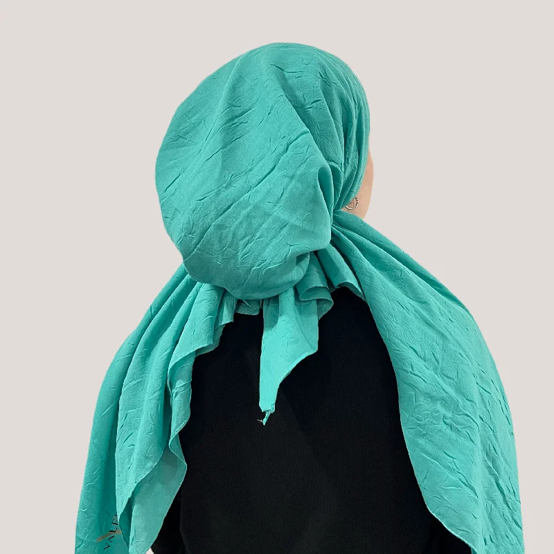 Teal Bamboo Pre-Tied Scarf