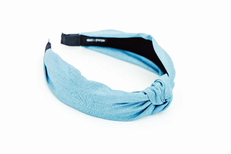 Chambray Knotted Headband