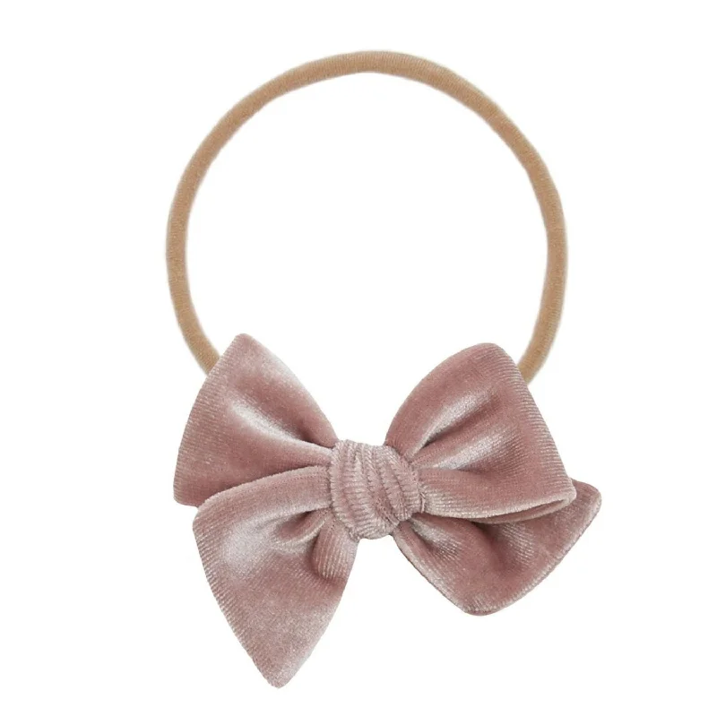 Velvet Bow Headband - Small