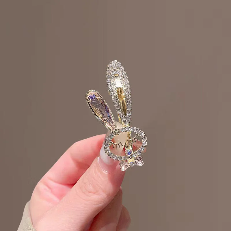 Wholesale Rabbit Carrot Rhinestone Alloy Hair Clips