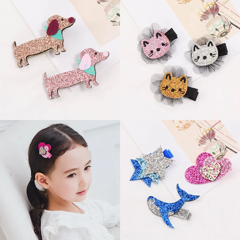 Wholesale Moon Cloth Hair Clips