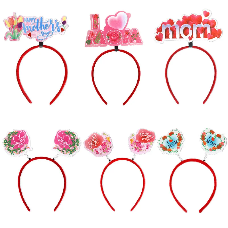 Wholesale Mother's Day Party Decorative Plastic Hair Hoops