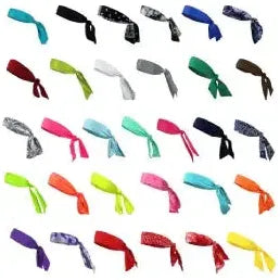 Tie Back Headband Moisture Wicking Athletic Sports Head Band You Pick Colors & Quantities