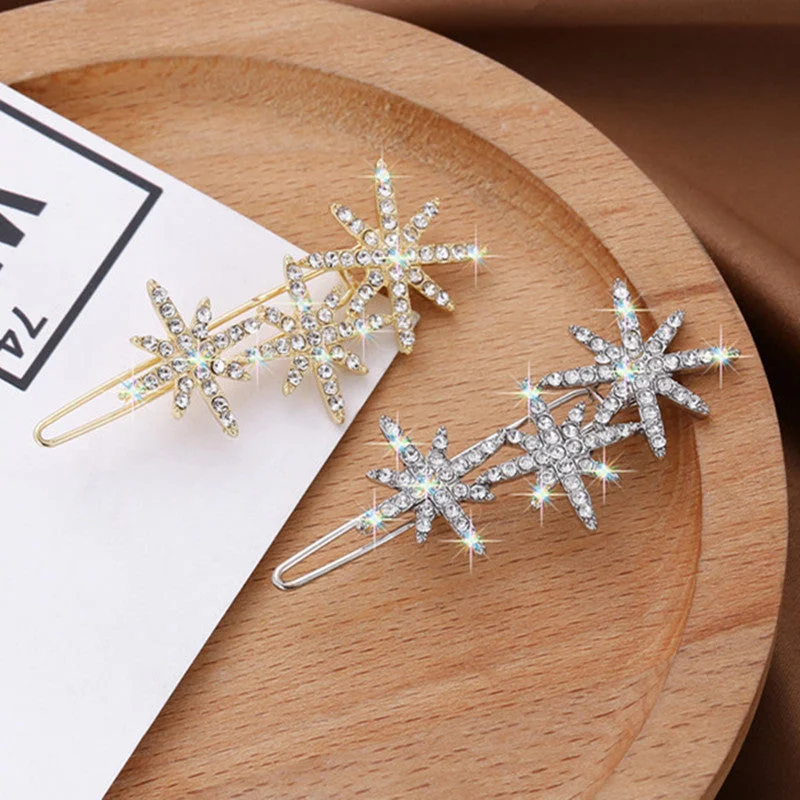 wholesale Alloy Snowflake Star Hair Clip