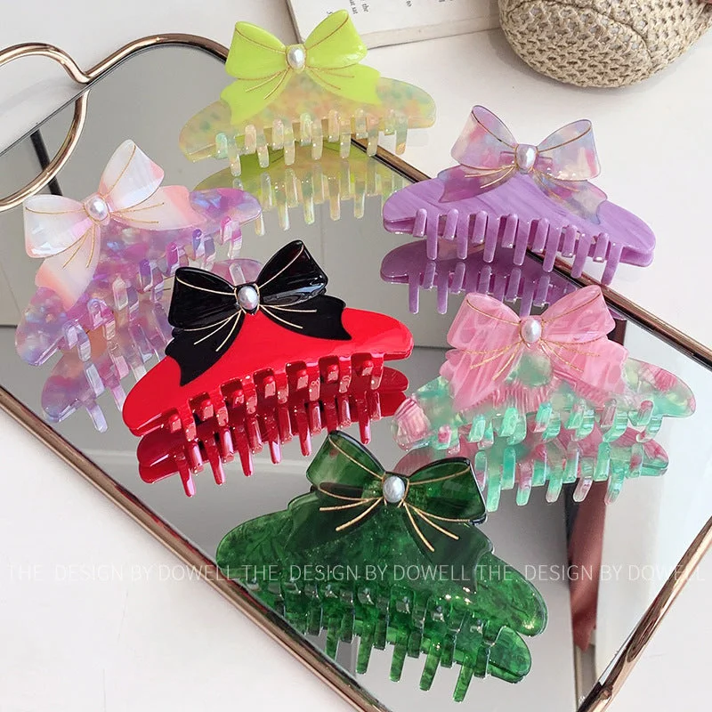 Wholesale Acetate Sheet Splicing Bow Large Temperament Versatile Hair Clips