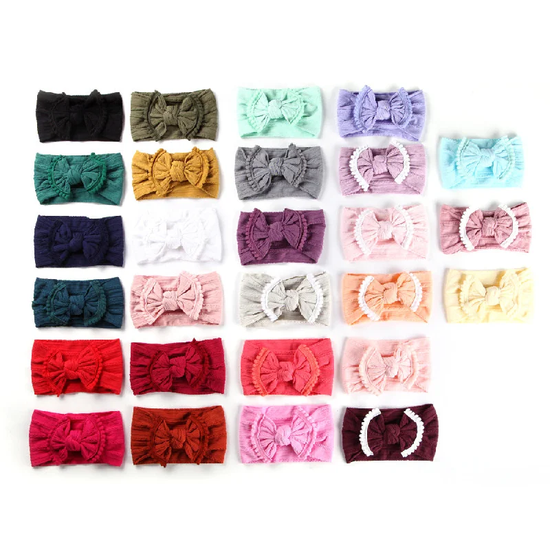 Wholesale Hair Ball Bow Nylon Children's Headbands