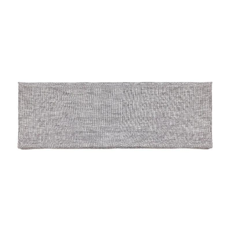 Cotton Headband in Ribbed Heather Grey