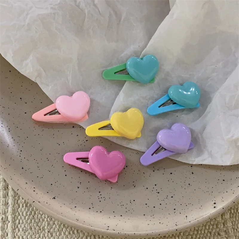 Wholesale Plastic Children's Candy Color Love BB Clip