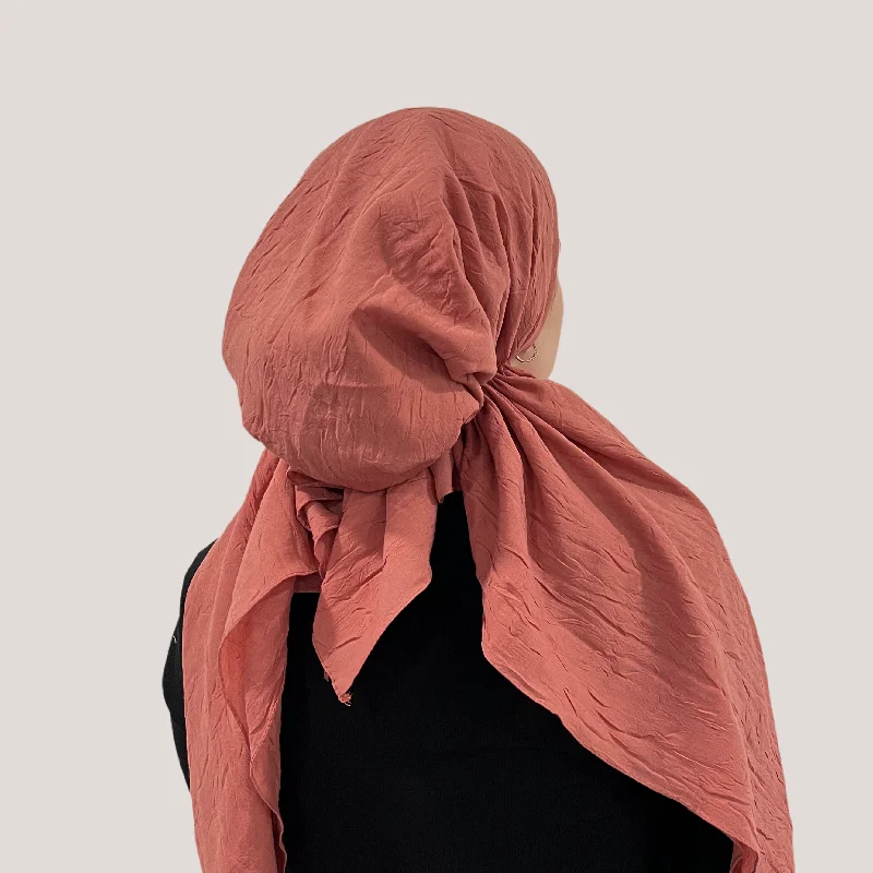 Terracotta Bamboo Pre-Tied Scarf