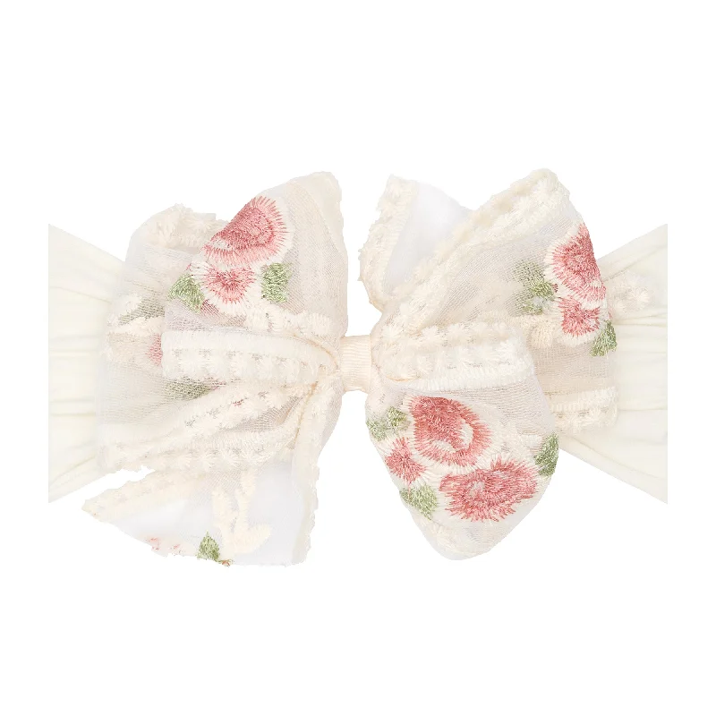 CLASSIC BOW: ivory mauve floral