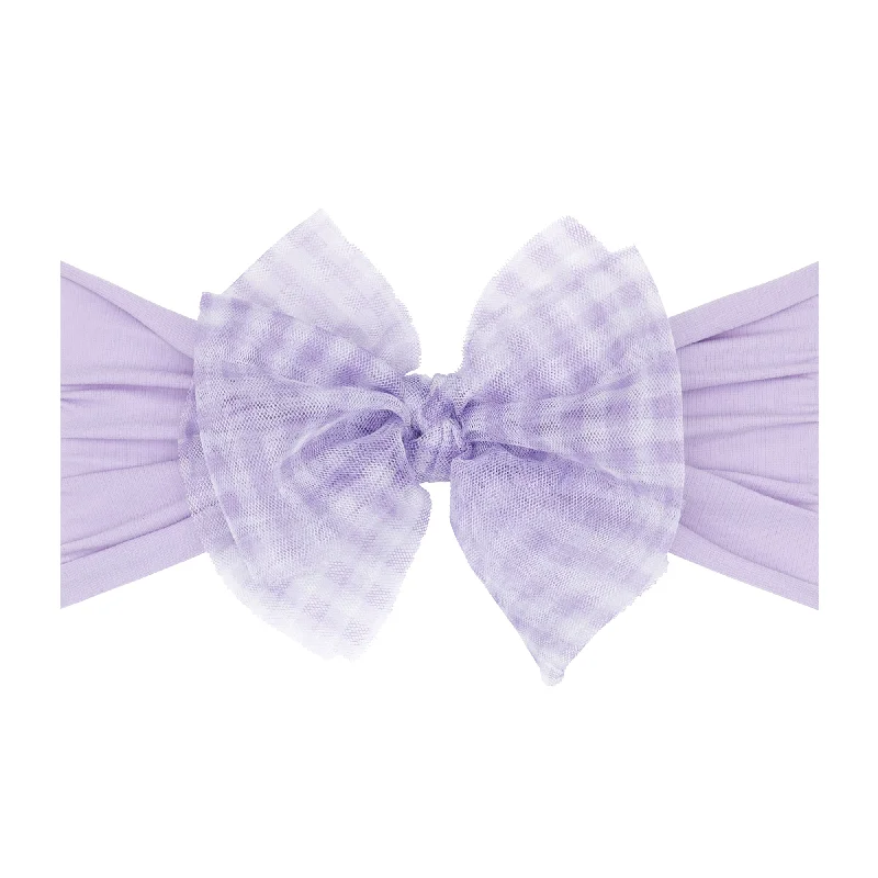 TULLE FAB: light orchid gingham / light orchid