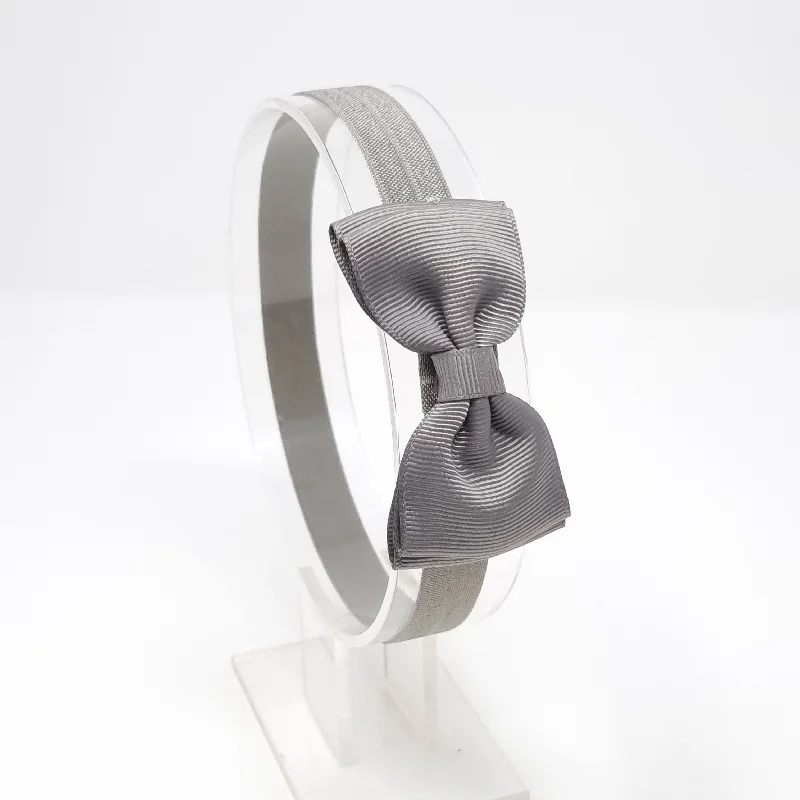 3 Inch Baby Headband - Metal Grey