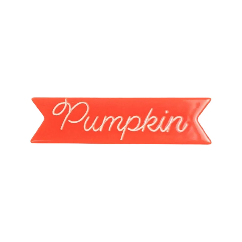 Pumpkin Mini Alligator Hair Clip