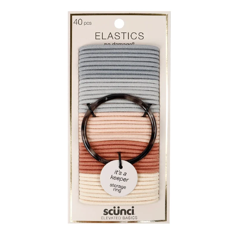 Scunci No Damage Elastics 40pcs with storage ring