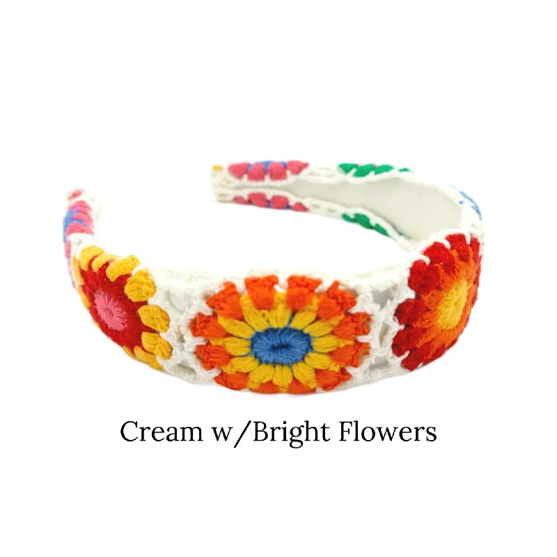 Cream w/Bright Flowers-