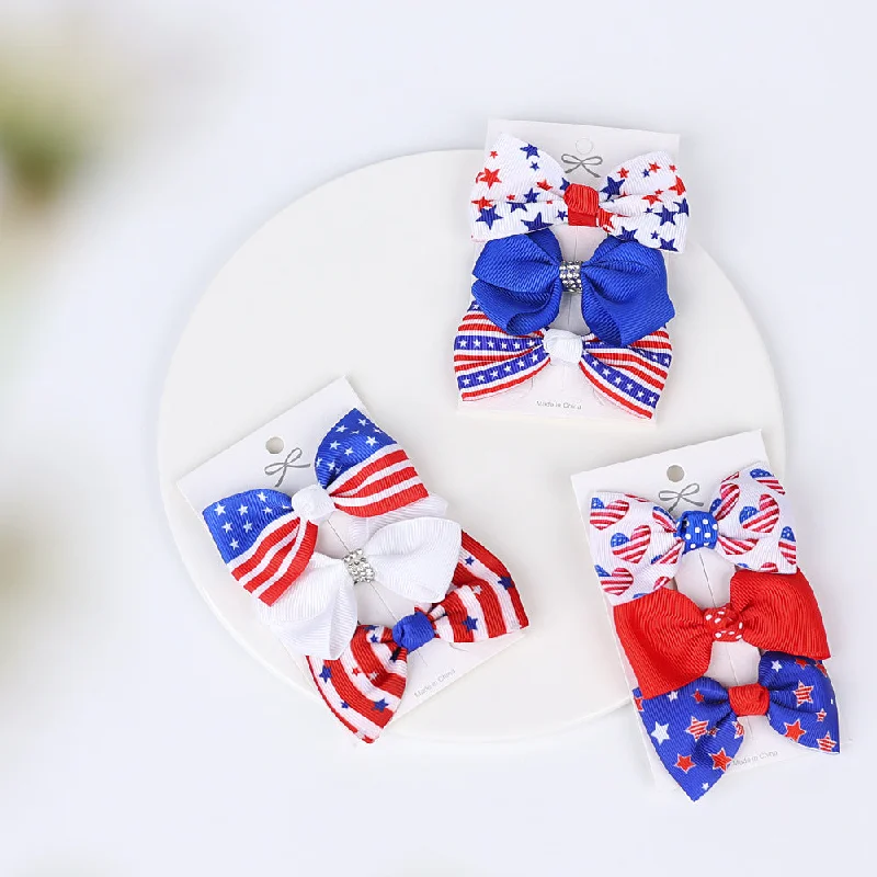 Wholesale Thread Ribbon Kids Headwear Independence Day