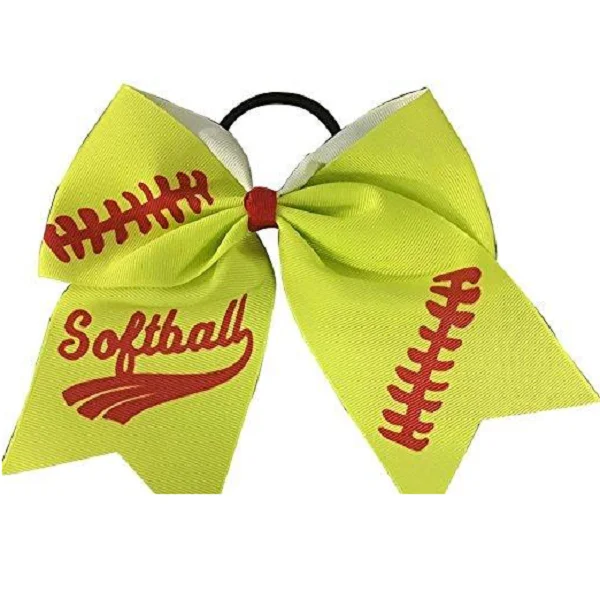 Softball Stitch Hair Bow