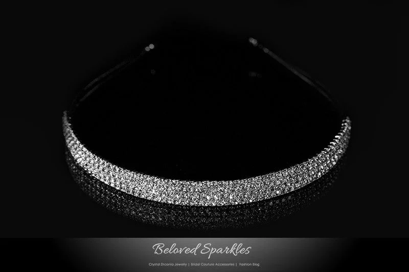 Celes Four Rows Rhinestone Headband | Rhinestone