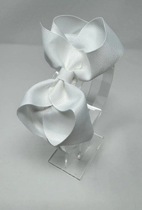 4.5 Inch Baby Headband - White