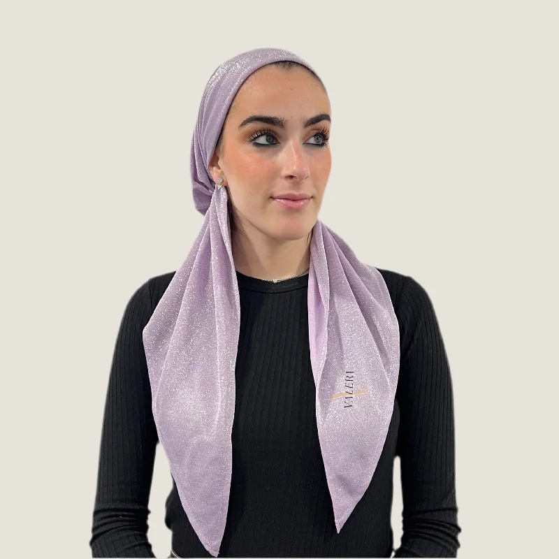 Lavender Shimmer Pre-Tied Scarf