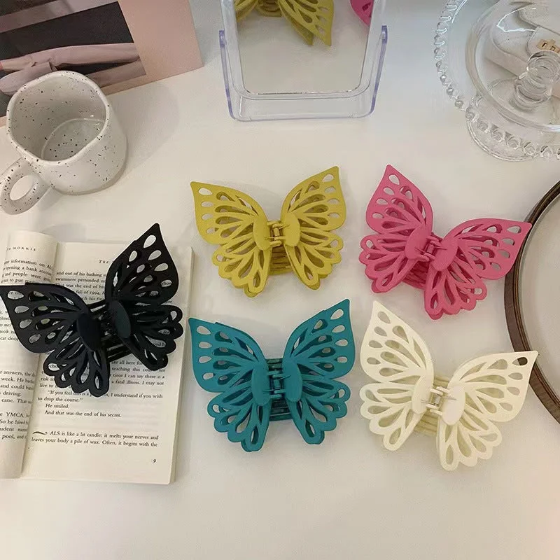 Wholesale Large Cutout Butterfly Resin Hair Clips