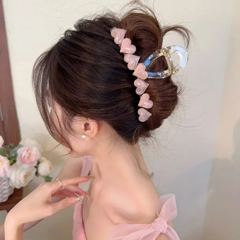 Wholesale Jelly Color Love New Summer Acrylic Hair Clips