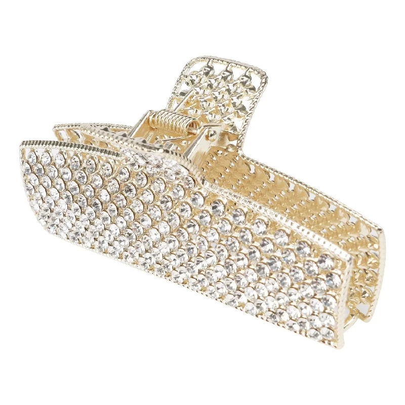 Sol Rhinestone Metal Rectangle Claw Clip