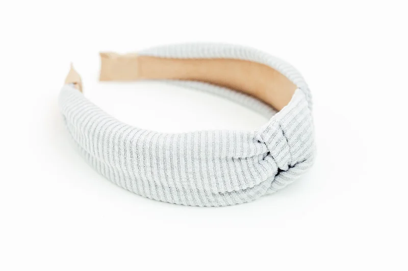 Light Gray Waffle Knit Headband