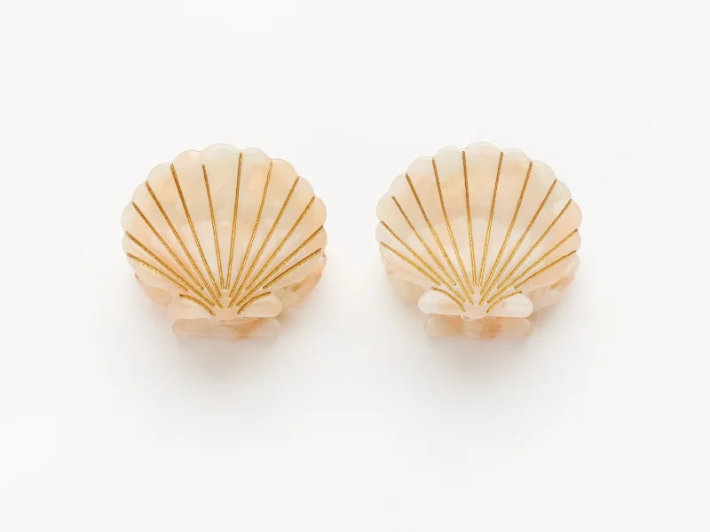 Ursula Shell Clips in Pink