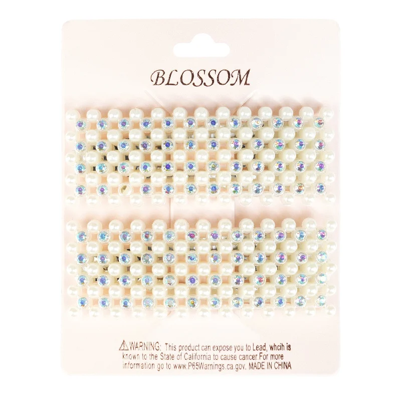 Be Jewel Accessories Rectangle Rhinestone Snap Pin