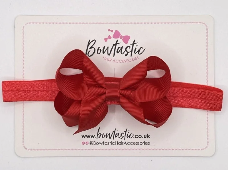 3.5 Inch Baby Headband - Red