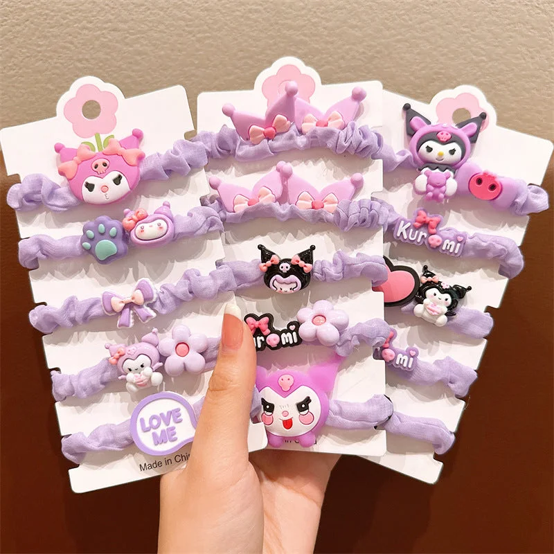 Wholesale Egg Flower Sweet Pink Flower Cute Baby Side Clip Bangs Hair Scrunchies