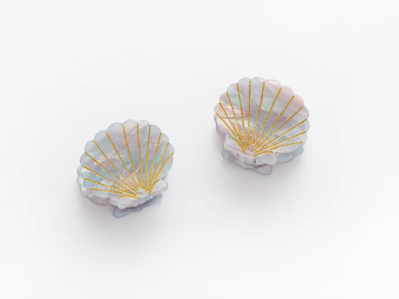 Ursula Shell Clips in Blue