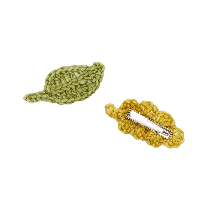 Misha and Puff Leaf Hair Clip Set · Sprig