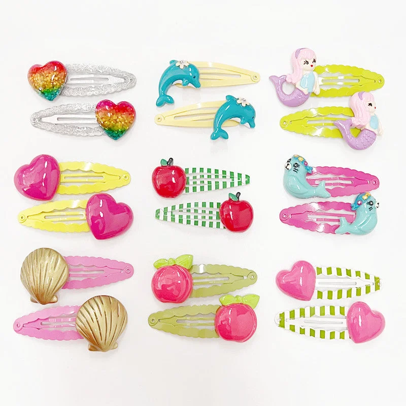 Wholesale Love Seashell Mermaid Kids Hair Clip