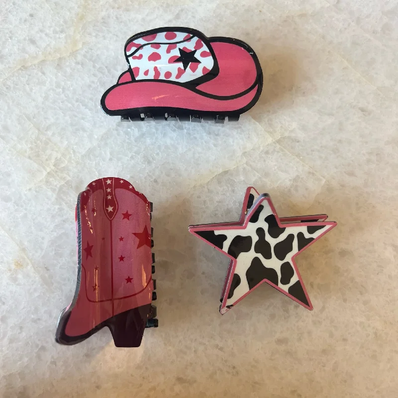 Cowboy Hair Clips