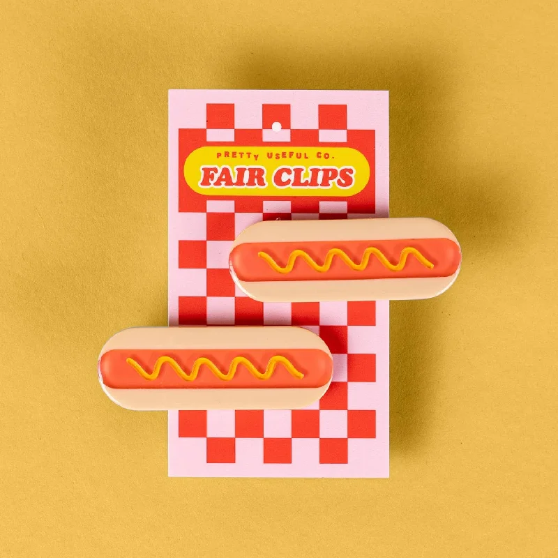 Hot Dog Hair Clip Set