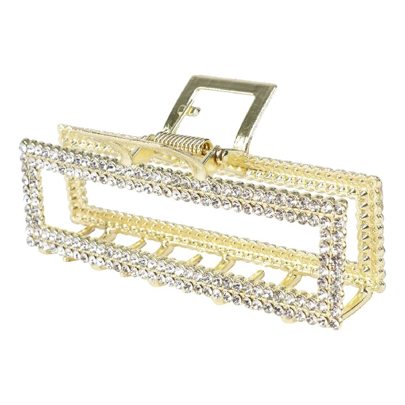 Sol Rhinestone Metal Rectangle Claw Clip