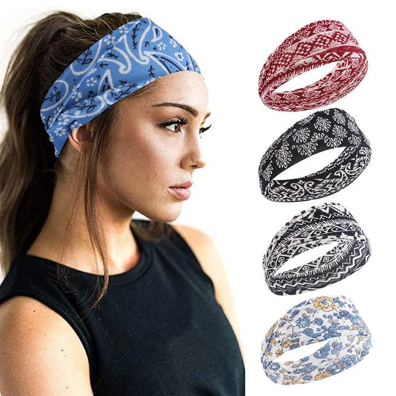 Wholesale Elastic Narrow Side Cross Fabric Hair Tie