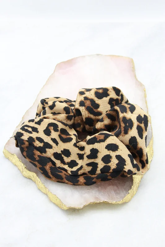 Leopard Print Hair Scrunchy